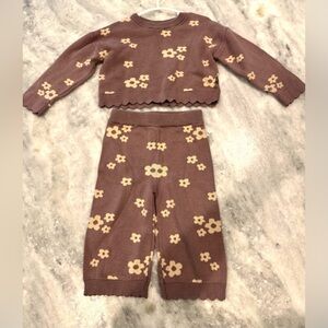 Modern Moments by Gerber Knit Top with Cream Floral Accent